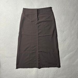 Royal Robbins Women's 4 Brown Nylon Midi Skirt with Side Zippers